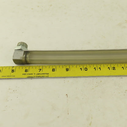 Oil-Rite 3/4" Square Liquid Level Indicator Gauge 13" View 1/2" Short Elbow