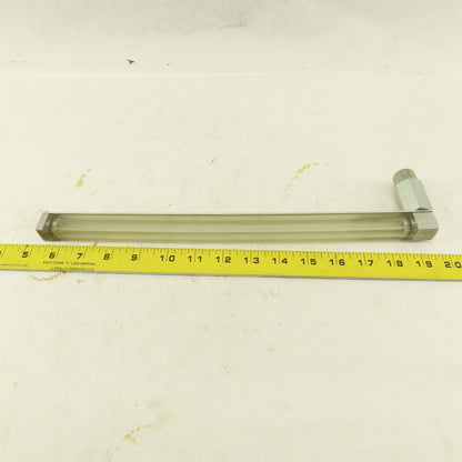 Oil-Rite 3/4" Square Liquid Level Indicator Gauge 13" View 1/2"NPT Long Elbow