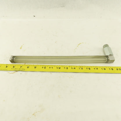 Oil-Rite 3/4" Square Liquid Level Indicator Gauge 13" View 1/2"NPT Long Elbow