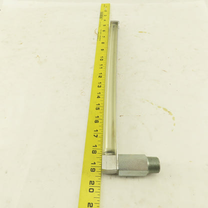 Oil-Rite 3/4" Square Liquid Level Indicator Gauge 13" View 1/2"NPT Long Elbow