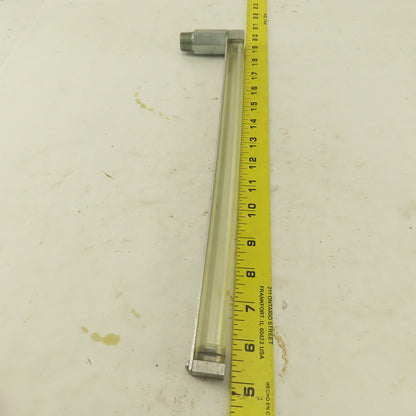 Oil-Rite 3/4" Square Liquid Level Indicator Gauge 13" View 1/2"NPT Long Elbow