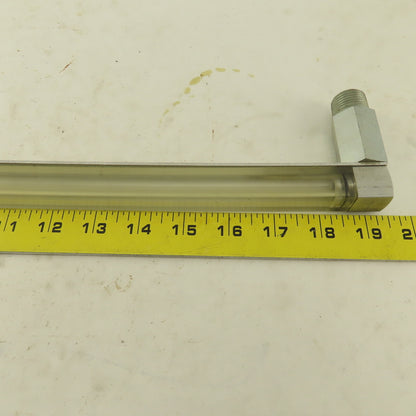 Oil-Rite 3/4" Square Liquid Level Indicator Gauge 13" View 1/2"NPT Long Elbow
