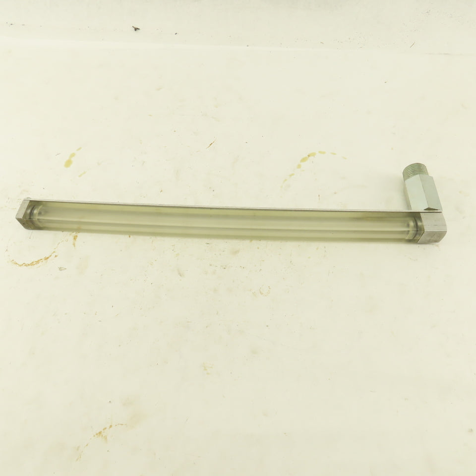 Oil-Rite 3/4" Square Liquid Level Indicator Gauge 13" View 1/2"NPT Long Elbow