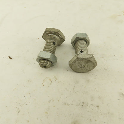 1/2-13 Thread Low Profile Hex Head Banjo Bolt 15/16" Head 1-5/8" OAL Lot Of 2