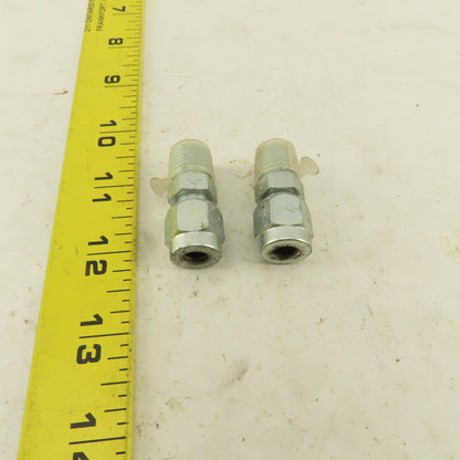 Lenz 1/4 NPT Male X 1/4" OD O Ring Tube -4 100-4-4 Connector Fitting Lot Of 2