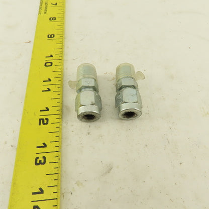 Lenz 1/4 NPT Male X 1/4" OD O Ring Tube -4 100-4-4 Connector Fitting Lot Of 2
