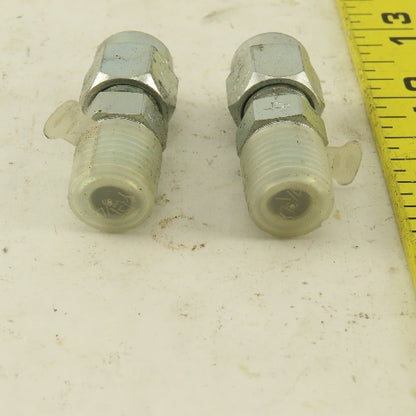 Lenz 1/4 NPT Male X 1/4" OD O Ring Tube -4 100-4-4 Connector Fitting Lot Of 2