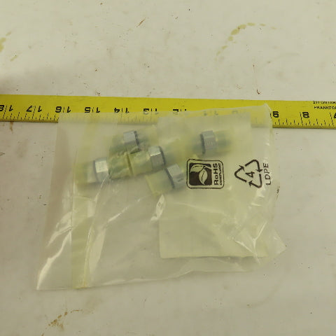 Parker 6 F50X-S 5/16" OD Tube x 9/16"-18 JIC 37° O-Ring Seat Straight Lot Of 5