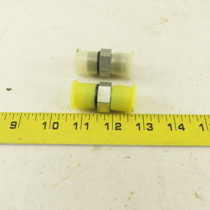 3/8" Hose 3/4-16 (-8) JIC Flare 37-? X 3/8 NPT O-Ring Straight Fitting Lot Of 2