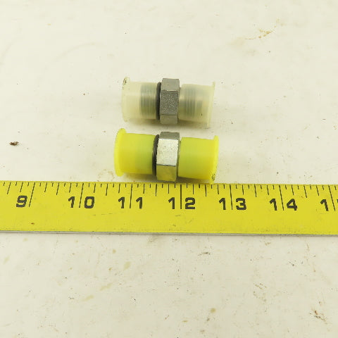 3/8" Hose 3/4-16 (-8) JIC Flare 37-? X 3/8 NPT O-Ring Straight Fitting Lot Of 2