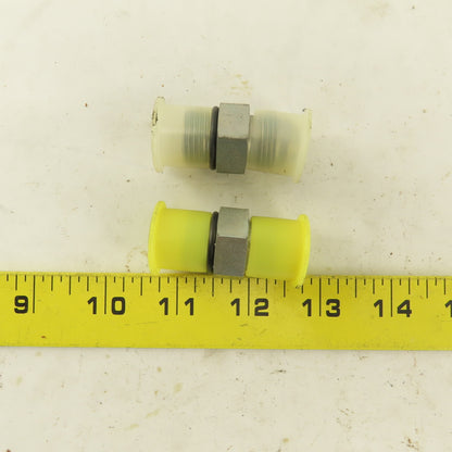 3/8" Hose 3/4-16 (-8) JIC Flare 37-? X 3/8 NPT O-Ring Straight Fitting Lot Of 2