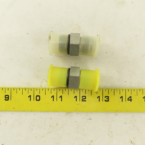 3/8" Hose 3/4-16 (-8) JIC Flare 37-? X 3/8 NPT O-Ring Straight Fitting Lot Of 2