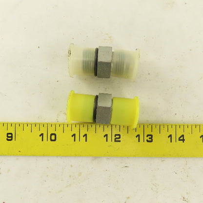 3/8" Hose 3/4-16 (-8) JIC Flare 37-? X 3/8 NPT O-Ring Straight Fitting Lot Of 2