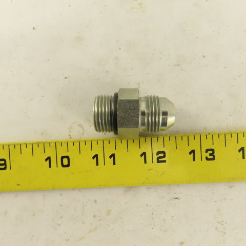 3/8" Hose 3/4-16 (-8) JIC Flare 37-? X 3/8 NPT O-Ring Straight Fitting Lot Of 2