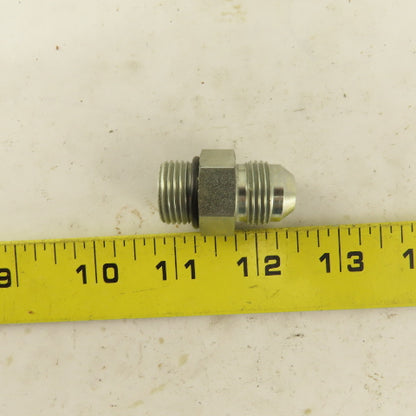 3/8" Hose 3/4-16 (-8) JIC Flare 37-? X 3/8 NPT O-Ring Straight Fitting Lot Of 2