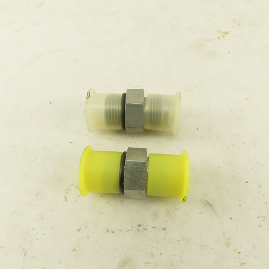 3/8" Hose 3/4-16 (-8) JIC Flare 37-? X 3/8 NPT O-Ring Straight Fitting Lot Of 2
