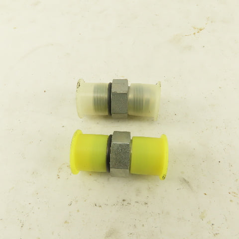 3/8" Hose 3/4-16 (-8) JIC Flare 37-? X 3/8 NPT O-Ring Straight Fitting Lot Of 2