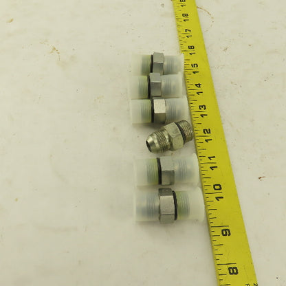 Parker 8F50XS 3/8" OD Tube X 3/4-16 (-8) JIC Flare 3/4-16 Male O-Ring Lot Of 6