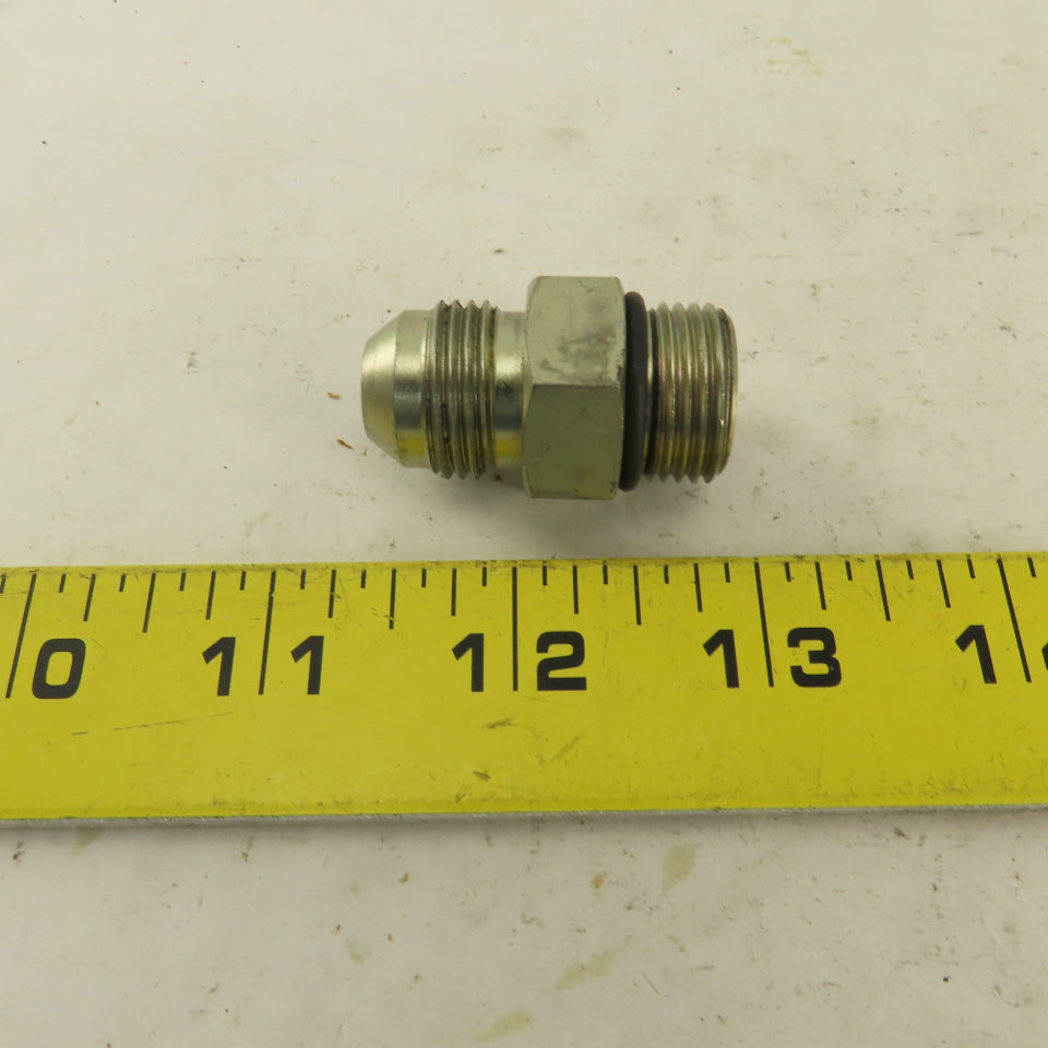 Parker 8F50XS 3/8" OD Tube X 3/4-16 (-8) JIC Flare 3/4-16 Male O-Ring Lot Of 6
