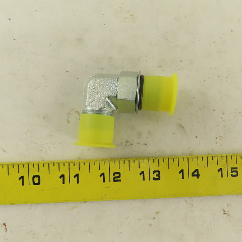 Parker 8C50X-S 3/8" OD Tube 3/4-16 JIC x 3/4-16 Male O-Ring Boss 90° Elbow