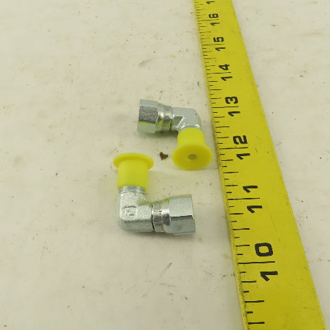Parker 4C6X-S 3/16" OD Tube 7/16-20 JIC Male X 7/16 Female Swivel Lot Of 2