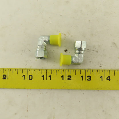 Parker 4C6X-S 3/16" OD Tube 7/16-20 JIC Male X 7/16 Female Swivel Lot Of 2