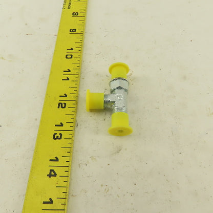 Parker 4R50XS 3/16" Tube OD 7/16-20 ORB Male X 7/16-20 (-4) JIC Flare Run TEE