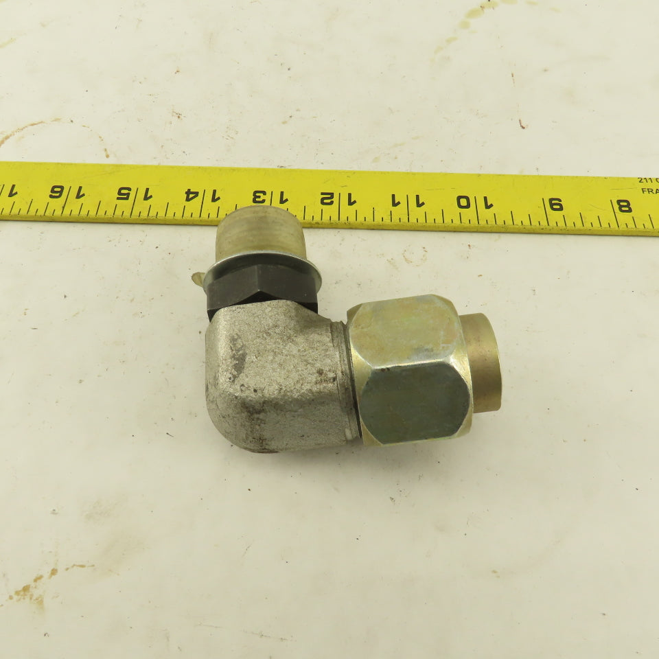 Parker 3/4" Tube OD  1-5/16-12 JIC Flare X 1-1/16-12 ORB 90° Elbow