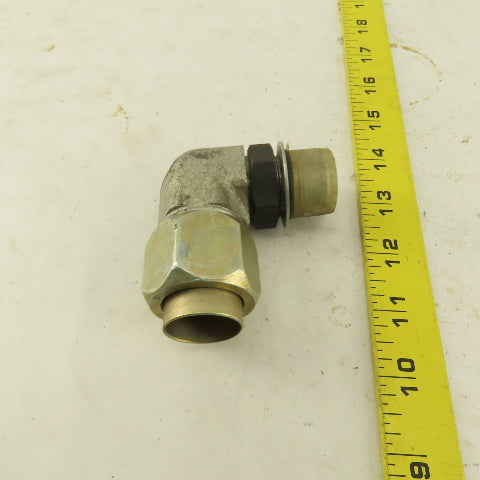 Parker 3/4" Tube OD  1-5/16-12 JIC Flare X 1-1/16-12 ORB 90° Elbow