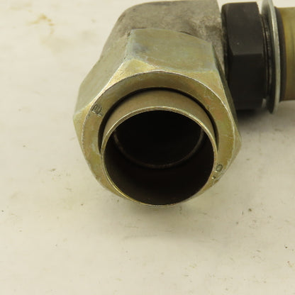 Parker 3/4" Tube OD  1-5/16-12 JIC Flare X 1-1/16-12 ORB 90° Elbow
