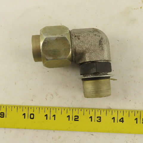 Parker 3/4" Tube OD  1-5/16-12 JIC Flare X 1-1/16-12 ORB 90° Elbow