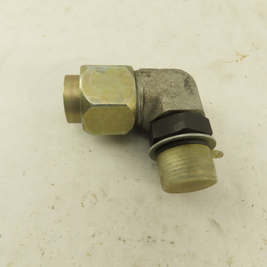 Parker 3/4" Tube OD  1-5/16-12 JIC Flare X 1-1/16-12 ORB 90° Elbow