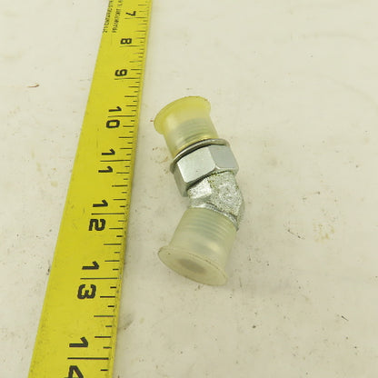 Parker 3/8" OD Tube 3/4-16 (-8) X 3/4-16 ORB 45° Elbow