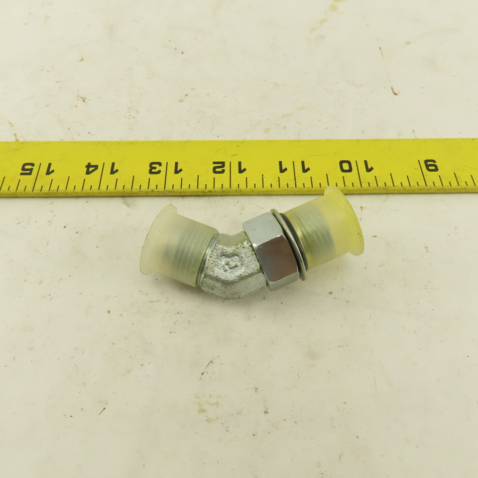 Parker 3/8" OD Tube 3/4-16 (-8) X 3/4-16 ORB 45° Elbow
