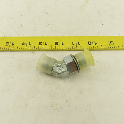 Parker 3/8" OD Tube 3/4-16 (-8) X 3/4-16 ORB 45° Elbow