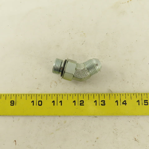 Parker 3/8" OD Tube 3/4-16 (-8) X 3/4-16 ORB 45° Elbow
