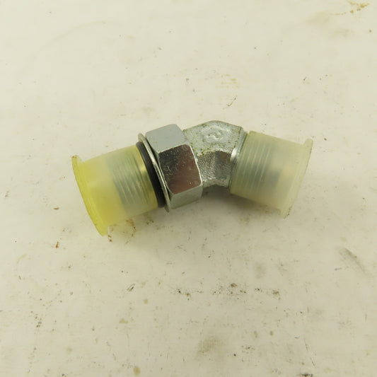 Parker 3/8" OD Tube 3/4-16 (-8) X 3/4-16 ORB 45° Elbow