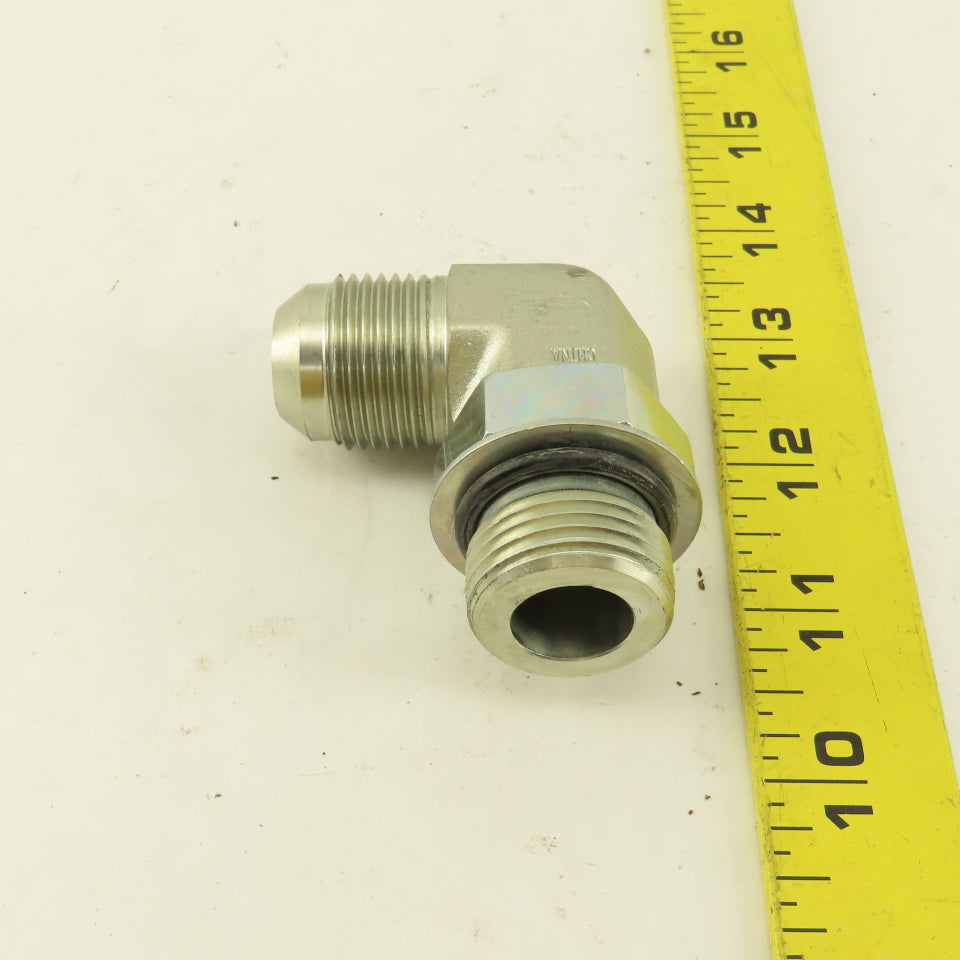 Parker 5/8" OD Tube 1-1/16-12 (-12) JIC Flare X 1-1/16-12 ORB 90° Elbow