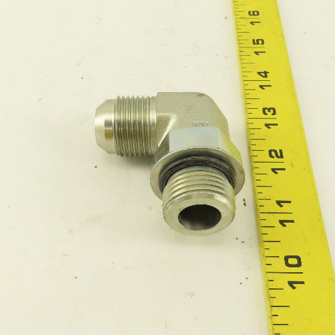 Parker 5/8" OD Tube 1-1/16-12 (-12) JIC Flare X 1-1/16-12 ORB 90° Elbow