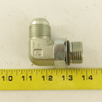 Parker 5/8" OD Tube 1-1/16-12 (-12) JIC Flare X 1-1/16-12 ORB 90° Elbow