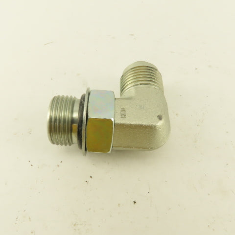 Parker 5/8" OD Tube 1-1/16-12 (-12) JIC Flare X 1-1/16-12 ORB 90° Elbow
