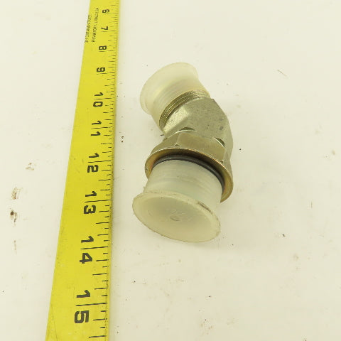 Parker 7/8" OD Tube 1-5/16-12 JIC Flare X 1-5/16-12 ORB 45° Elbow