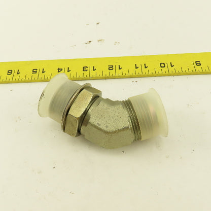 Parker 7/8" OD Tube 1-5/16-12 JIC Flare X 1-5/16-12 ORB 45° Elbow