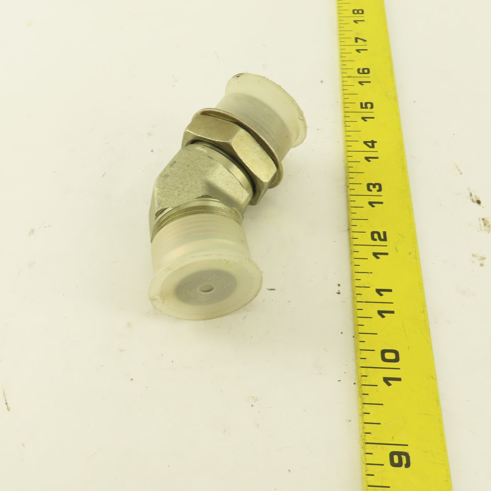 Parker 7/8" OD Tube 1-5/16-12 JIC Flare X 1-5/16-12 ORB 45° Elbow