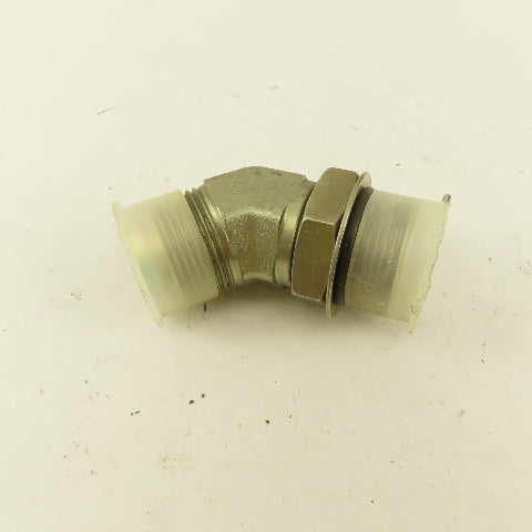 Parker 7/8" OD Tube 1-5/16-12 JIC Flare X 1-5/16-12 ORB 45° Elbow