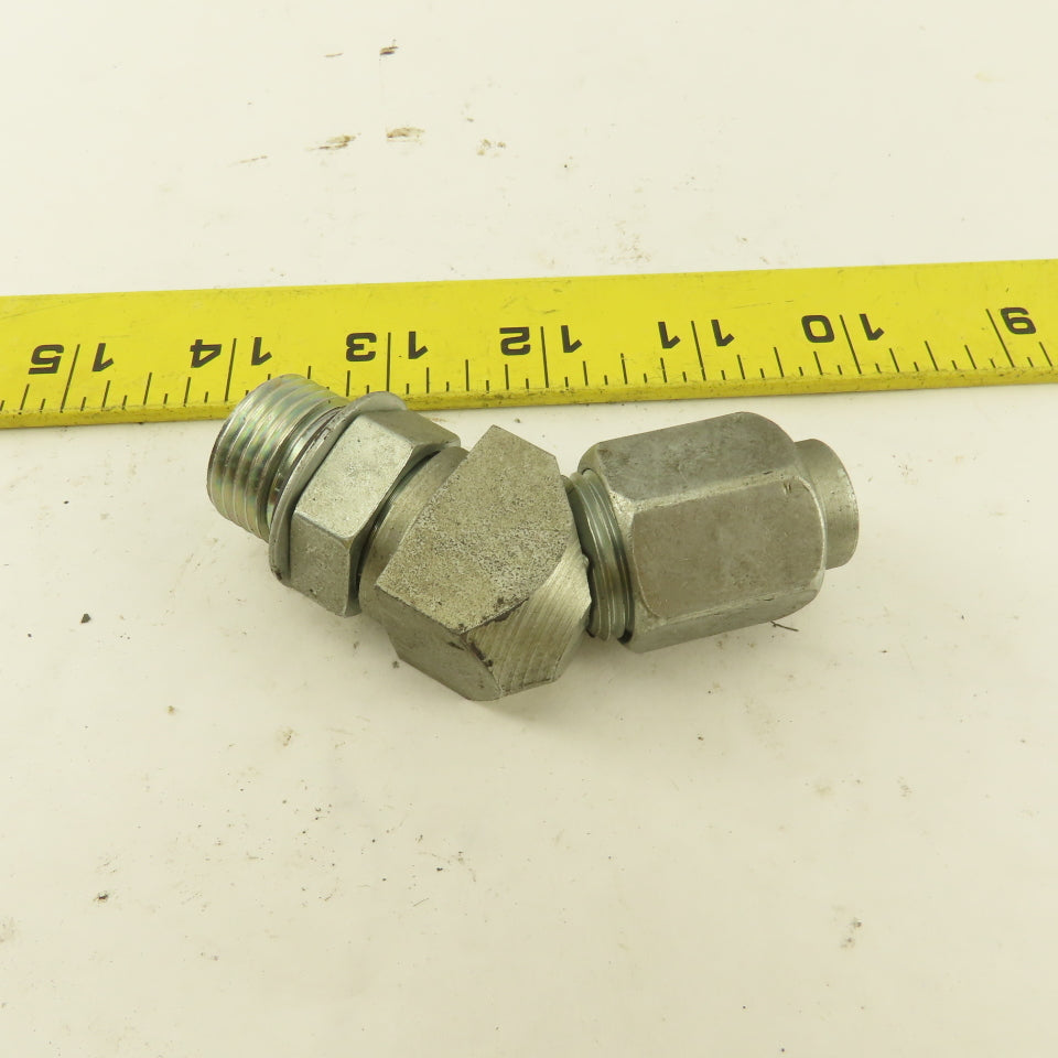 1/2" OD Tube 7/8-14 JIC Flare X 7/8-14 ORB 45° Elbow