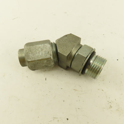 1/2" OD Tube 7/8-14 JIC Flare X 7/8-14 ORB 45° Elbow