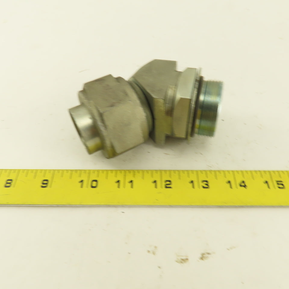 1-1/4" OD Tube 1-5/8-12 JIC X 1-5/8-12 ORB 45° Elbow