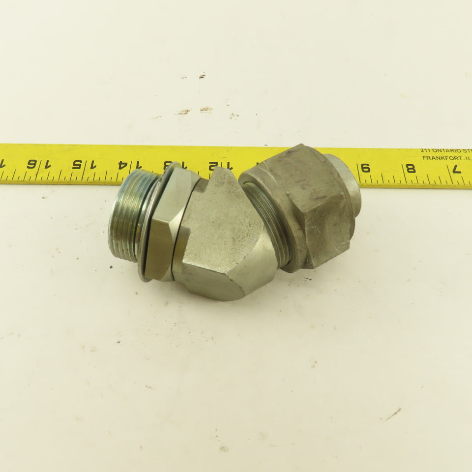 1-1/4" OD Tube 1-5/8-12 JIC X 1-5/8-12 ORB 45° Elbow