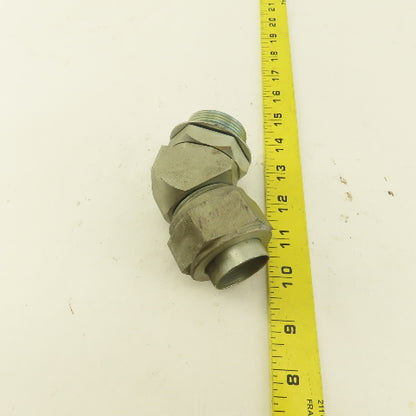 1-1/4" OD Tube 1-5/8-12 JIC X 1-5/8-12 ORB 45° Elbow